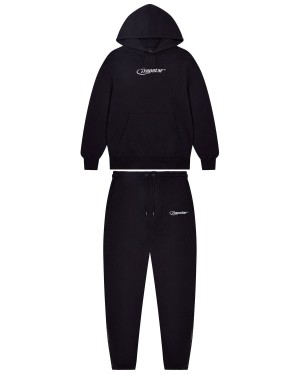 Trapstar Hyperdrive Embroidered Tracksuit Black | KGWSRC-473