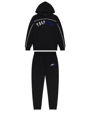 Trapstar Irongate Chenille Arch Hooded Tracksuit Black | DWLJCV-957