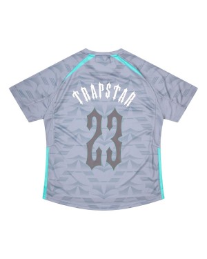 Trapstar Irongate Football Jersey Grey / Blue | AIVWKD-702