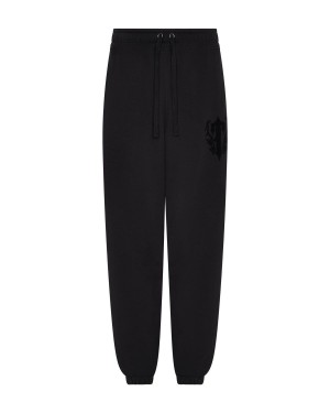 Trapstar Irongate Royal-T Flock Jogging Bottoms Black | VLASJG-452