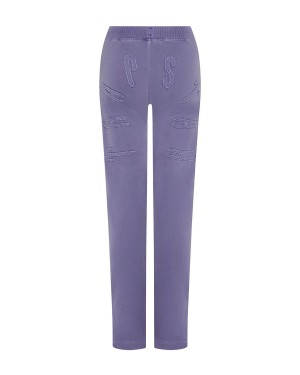 Trapstar Irongate Split Leg Jogging Bottoms Purple | LAIQSC-528