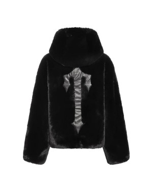 Trapstar Irongate T Oversized Fur Coat Black | PJYCHF-769