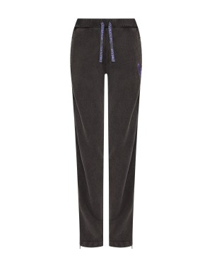 Trapstar Script Zip Leg Jogging Bottoms Black / Purple | PFMICT-817