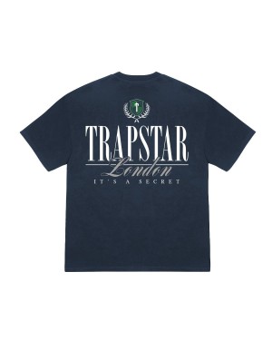 Trapstar TS Crest 2.0 T-Shirt Navy | DKXLRZ-145