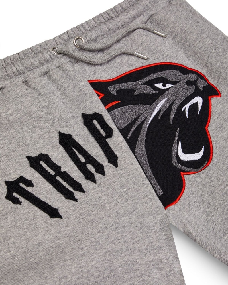 Trapstar Arch Shooters Hoodie Tracksuit Grey / Red | VQCZJN-132