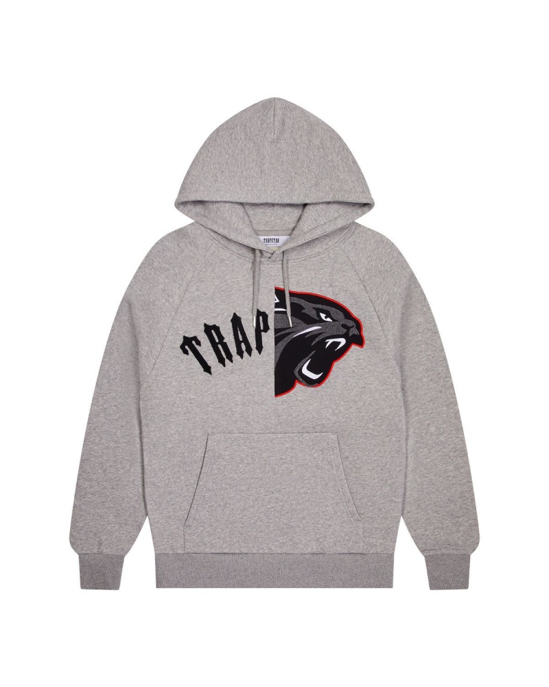 Trapstar Arch Shooters Hoodie Tracksuit Grey / Red | VQCZJN-132