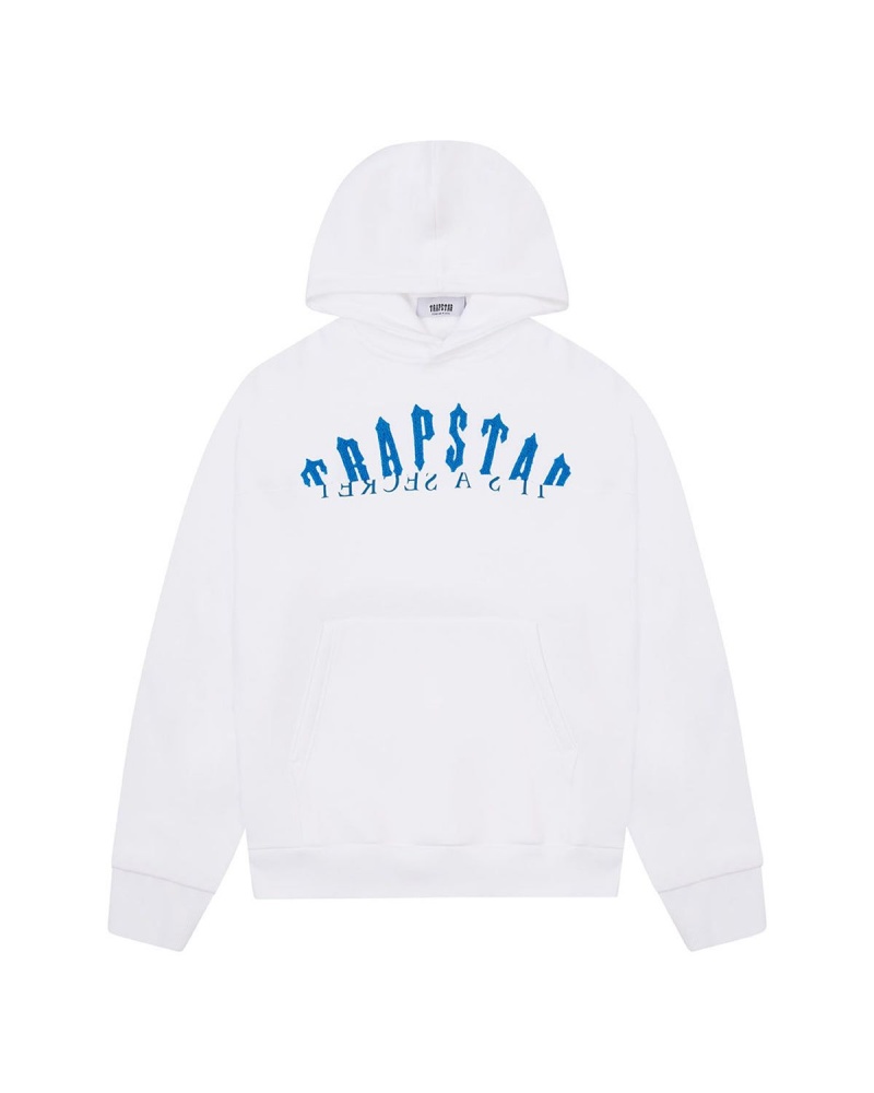 Trapstar De-Con Arch Hoodie White | PZFDBH-739