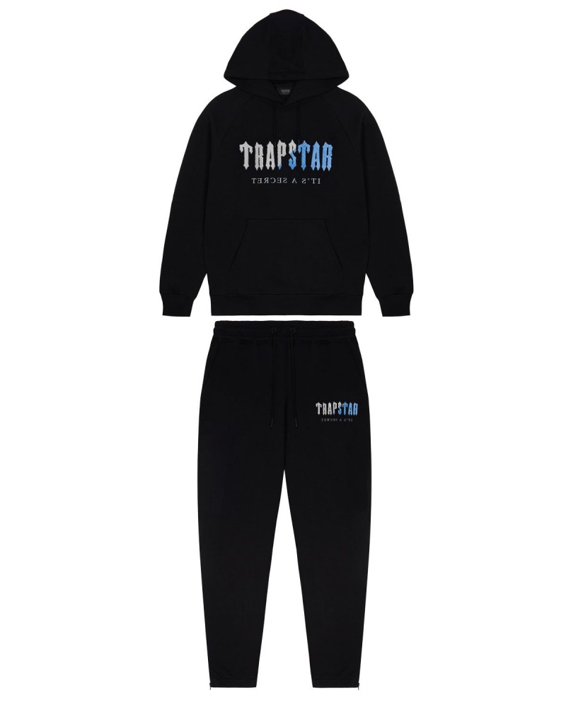 Trapstar Decoded Chenille Hooded Tracksuit Black | FTXCKL-341