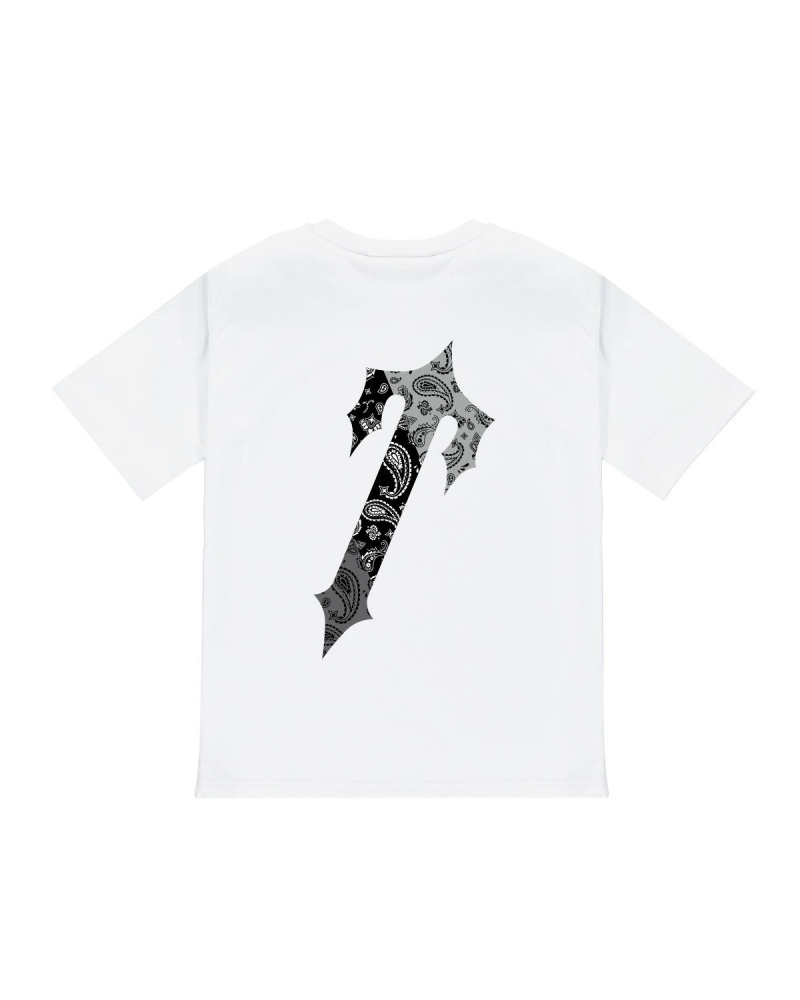 Trapstar Decoded Paisley Monochrome Edition Tee White | GJLNET-382