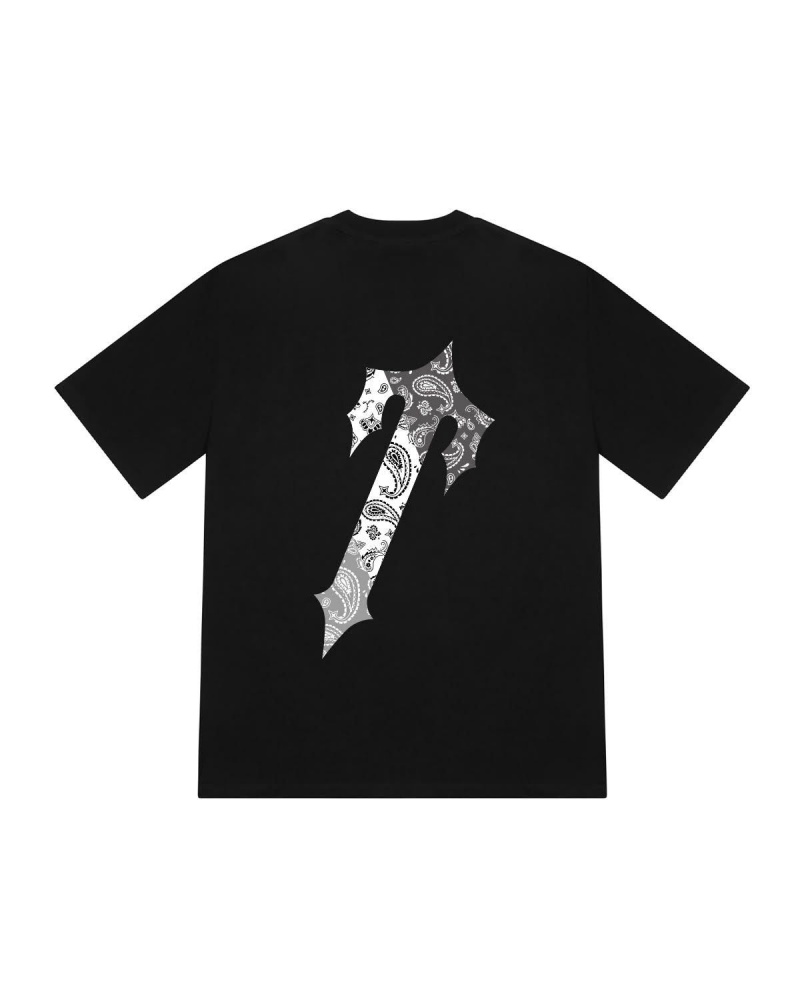 Trapstar Decoded Paisley Monochrome Edition Tee Black | VGSMBX-714