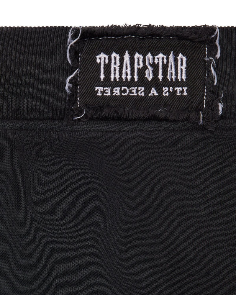 Trapstar Denim Applique Irongate T Jogger Black | VPKOAZ-687