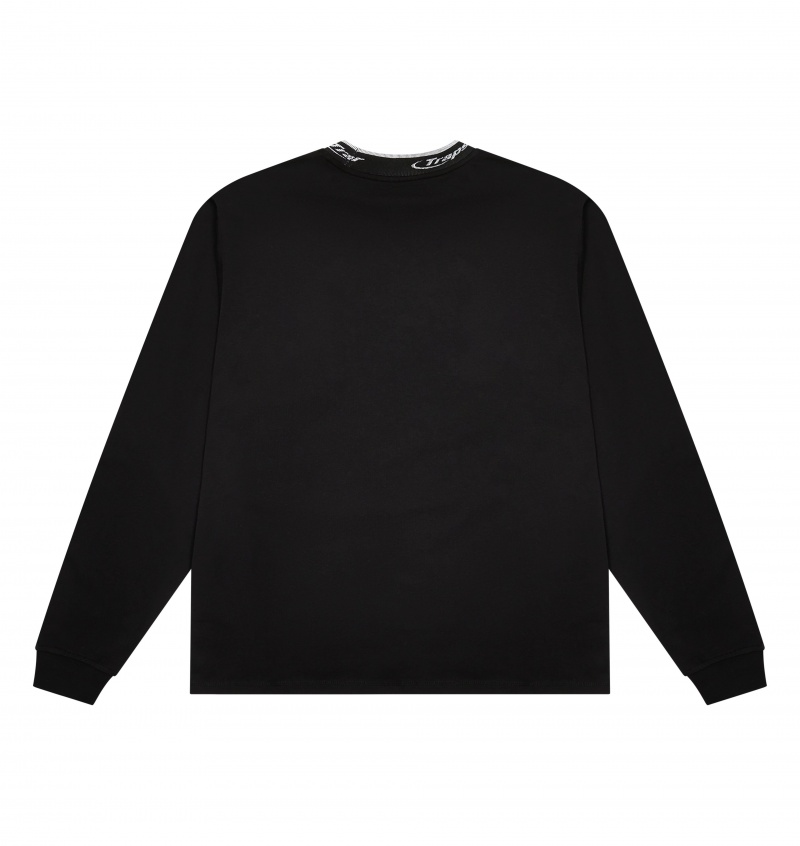 Trapstar Hyperdrive Collar LS Top Black / White | UOGLFD-164