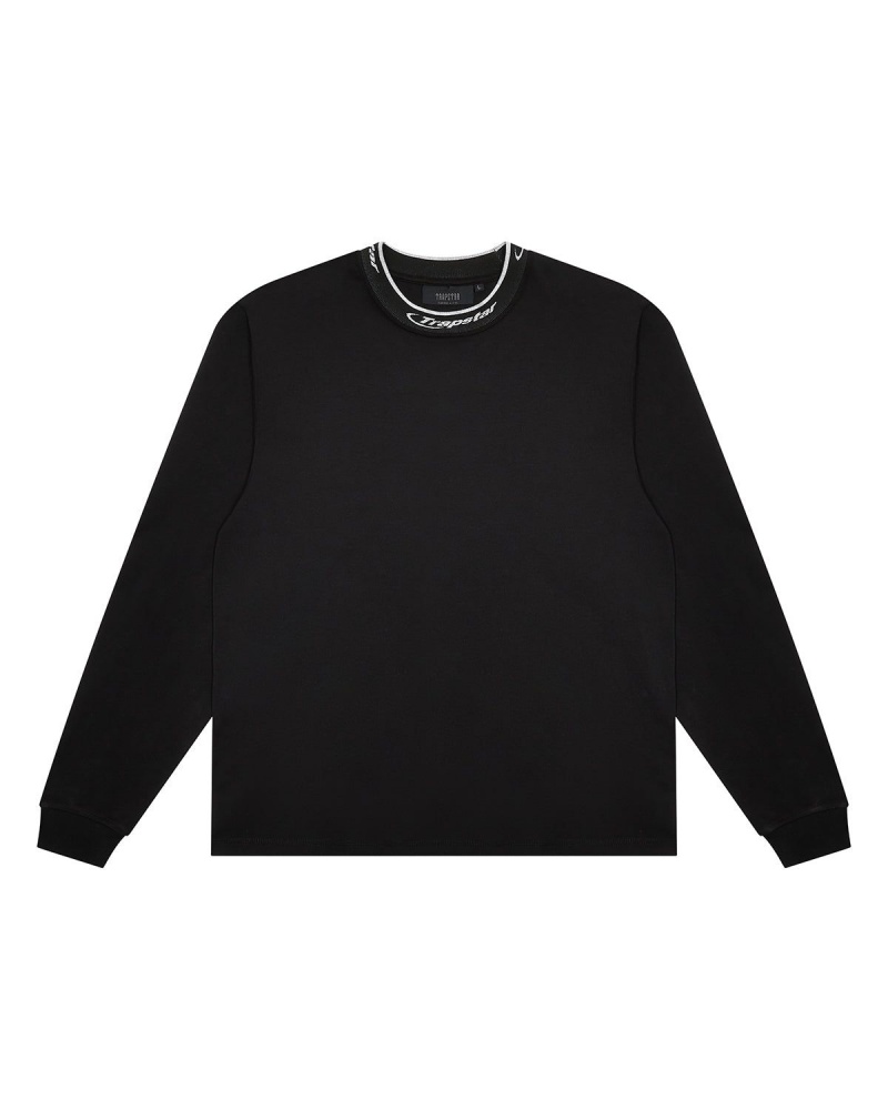 Trapstar Hyperdrive Collar LS Top Black / White | UOGLFD-164