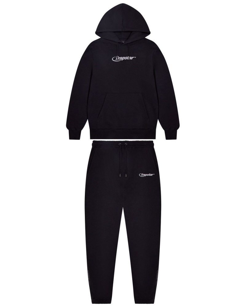 Trapstar Hyperdrive Embroidered Tracksuit Black | KGWSRC-473