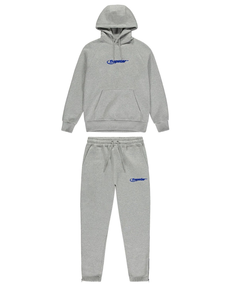 Trapstar Hyperdrive Embroidered Tracksuit Grey | FKCLQN-892