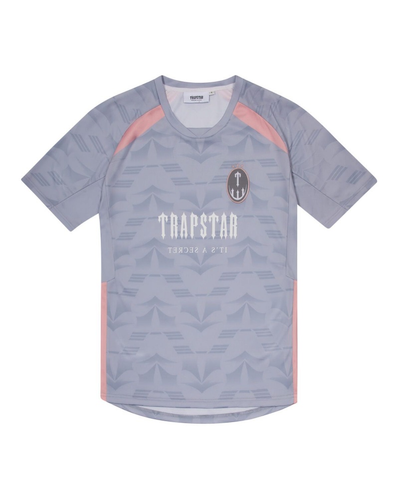 Trapstar Irongate Football Jersey Grey / Pink | GOVJCR-184