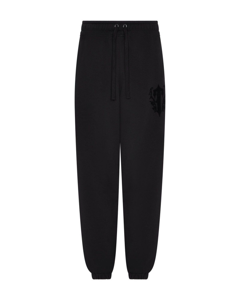 Trapstar Irongate Royal-T Flock Jogging Bottoms Black | NTQWZE-039