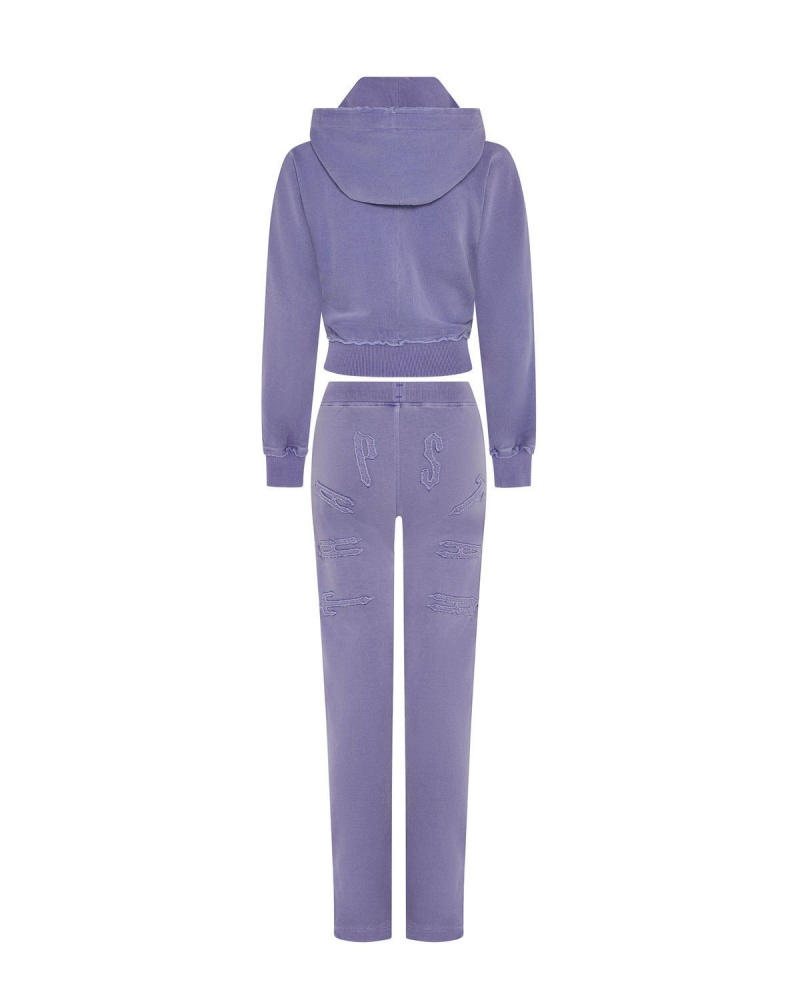 Trapstar Irongate Split Leg Jogging Bottoms Purple | LAIQSC-528