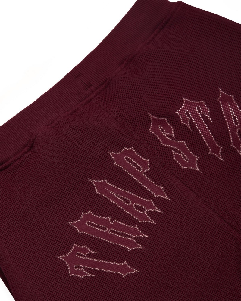 Trapstar Mesh Irongate Arch Joggers Burgundy | WTONCM-143