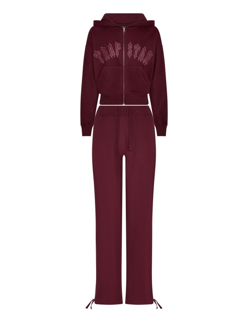 Trapstar Mesh Irongate Arch Joggers Burgundy | WTONCM-143