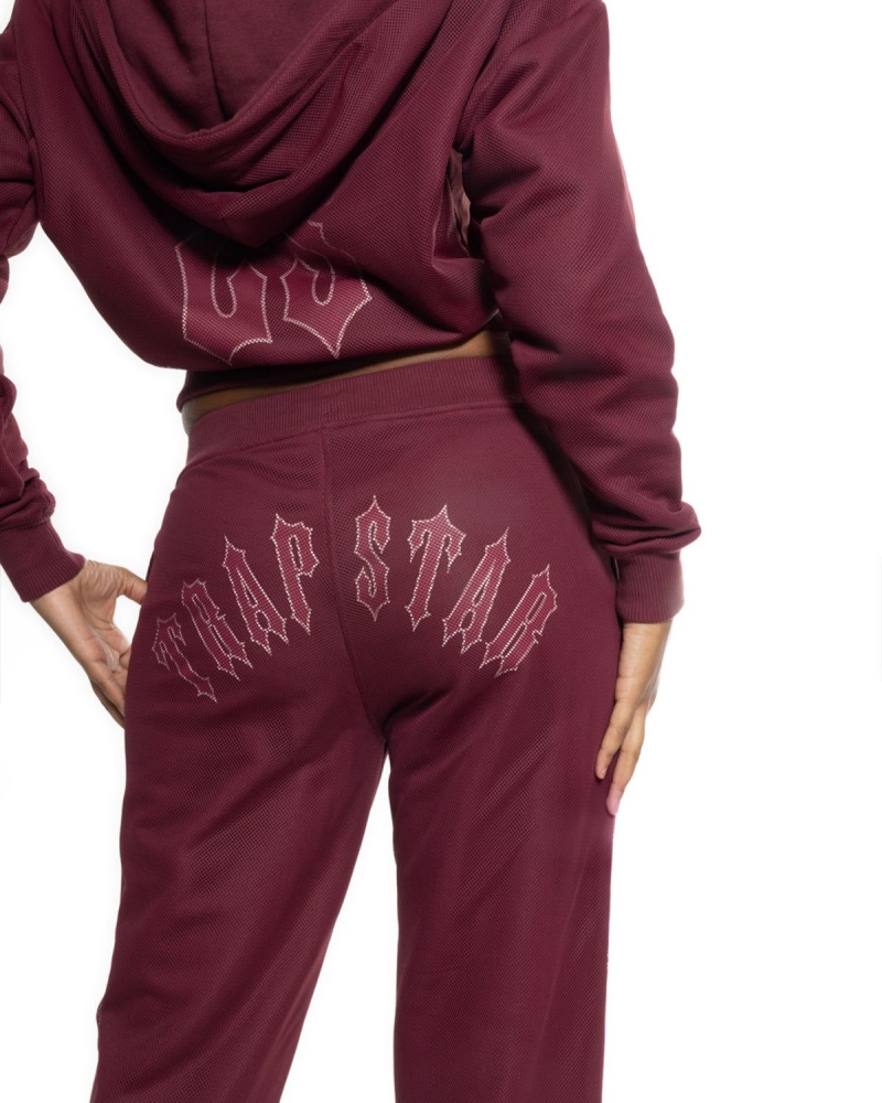 Trapstar Mesh Irongate Arch Joggers Burgundy | WTONCM-143