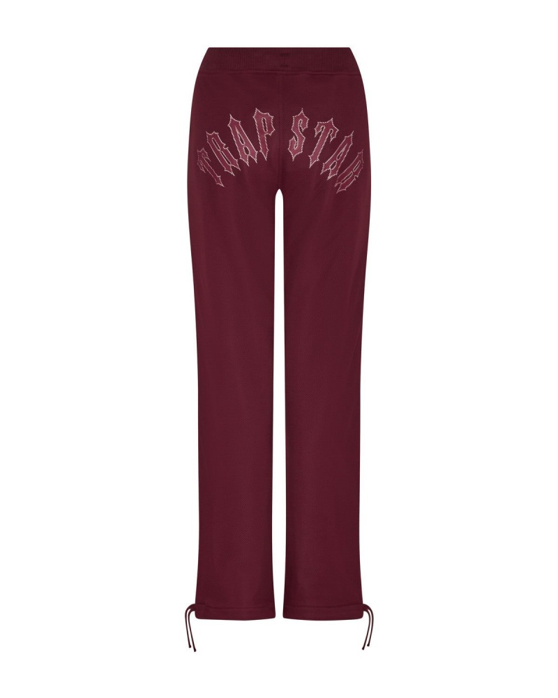 Trapstar Mesh Irongate Arch Joggers Burgundy | WTONCM-143