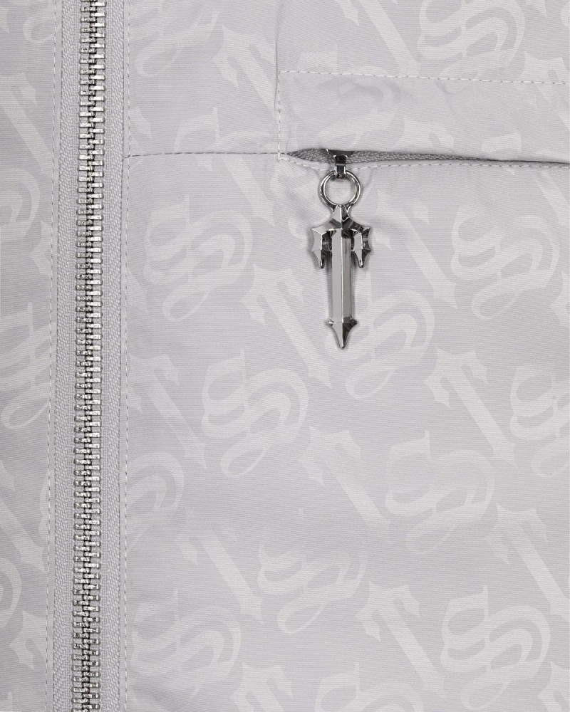 Trapstar Monogram Windbreaker Silver | GPRXOQ-207