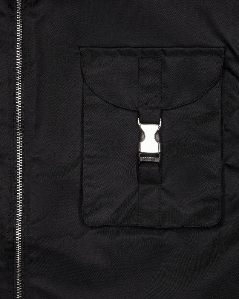 Trapstar Nylon Twill Coach Jacket Black | YBVFXS-276