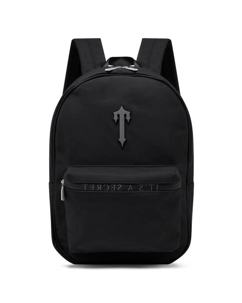 Trapstar Secret Rucksack Black / Grey | TZHDAQ-318