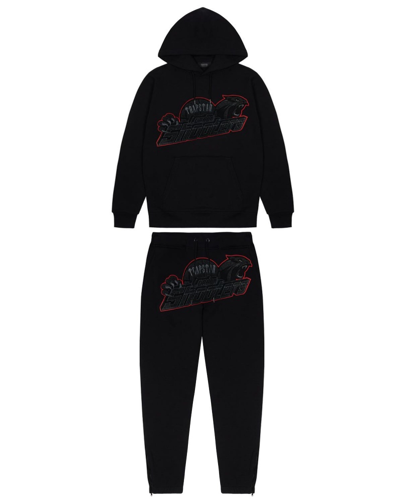 Trapstar Shooters Hoodie Tracksuit Black | URXWJZ-471