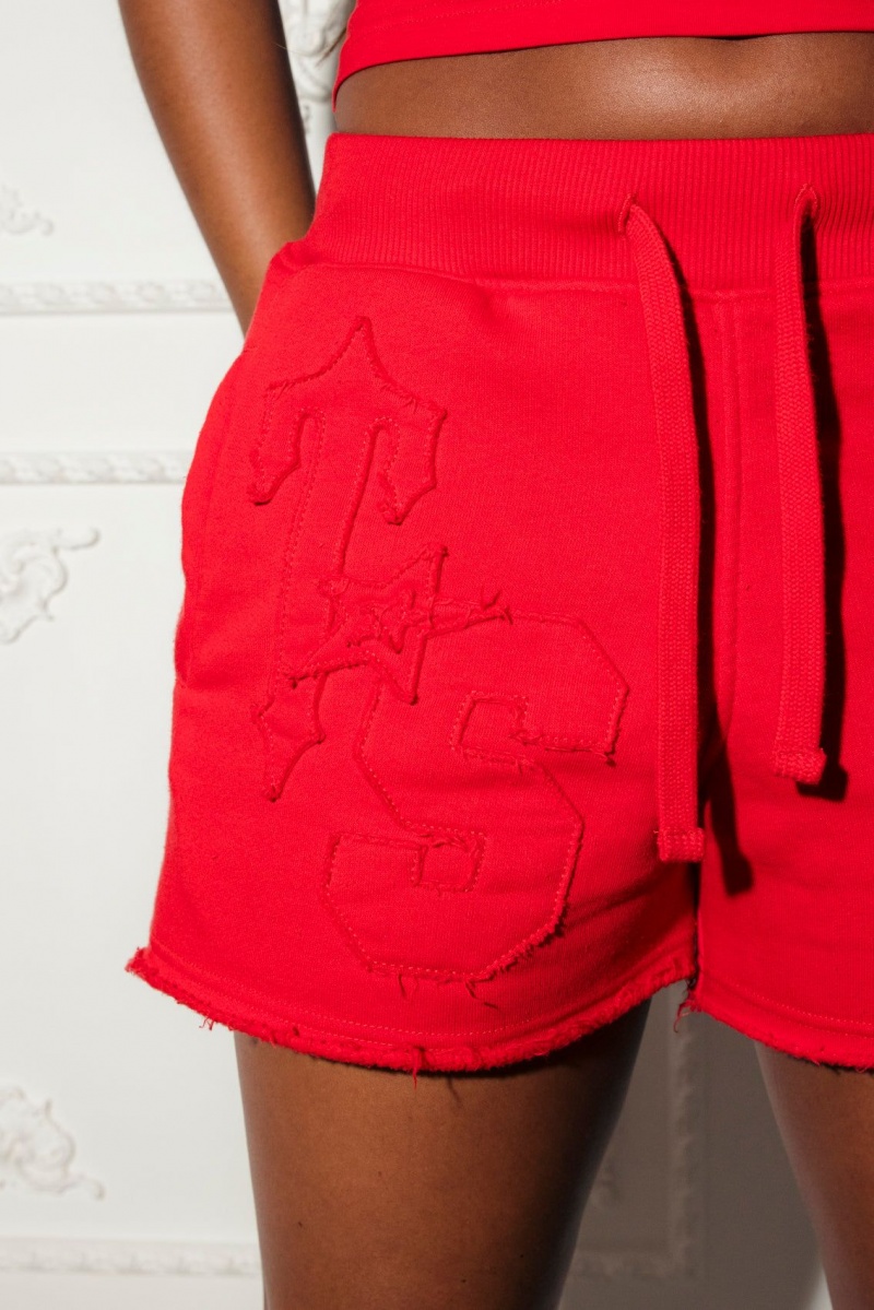 Trapstar TS-Star Shorts Red | KBXEZJ-562