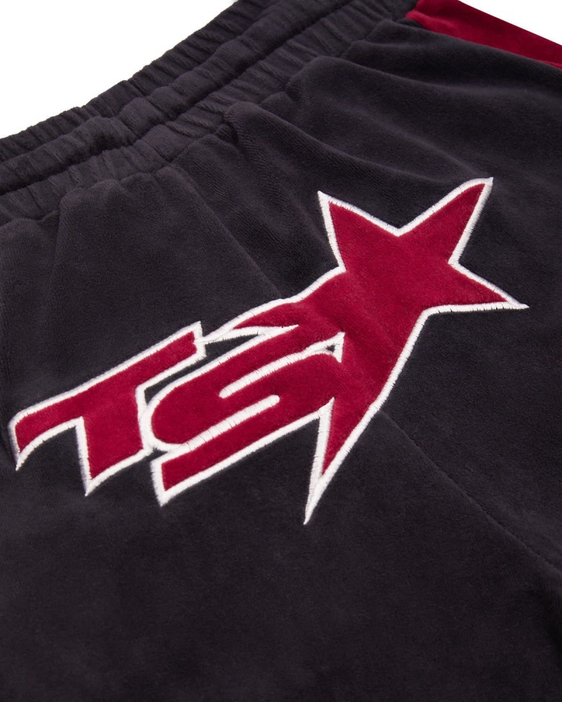 Trapstar TS-Star Velour Track Bottoms Burgundy | PAVGWE-137