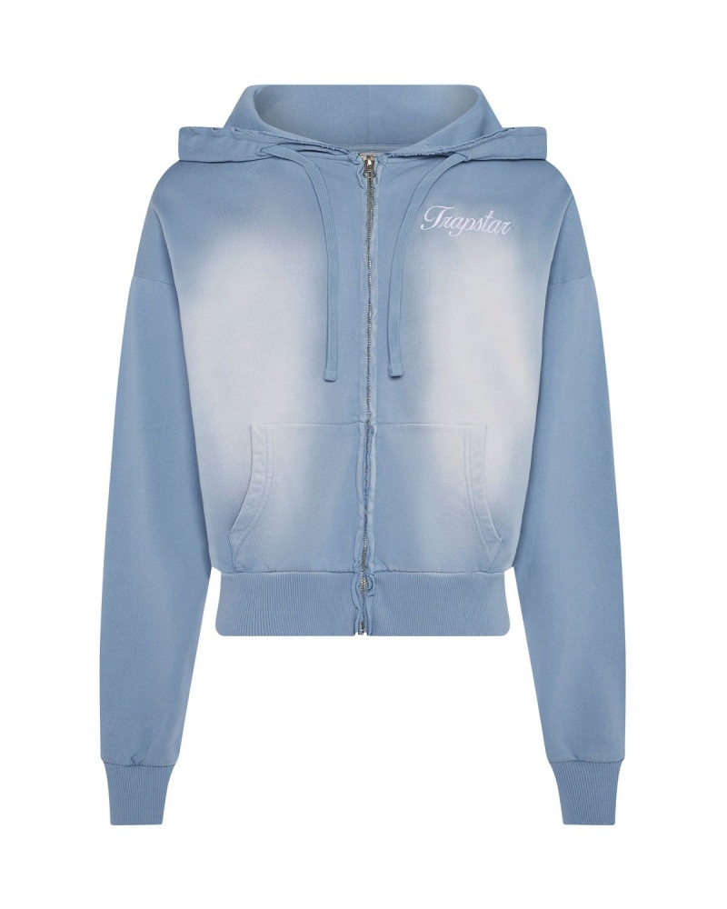 Trapstar TS Star Applique Hoodie Blue Wash | PJOCUV-581