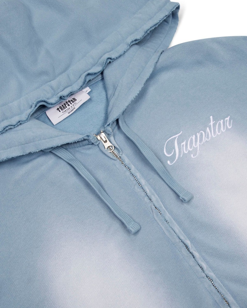 Trapstar TS Star Applique Hoodie Blue Wash | PJOCUV-581