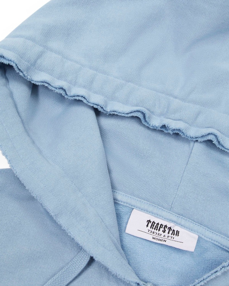 Trapstar TS Star Applique Hoodie Blue Wash | KNLJMF-170