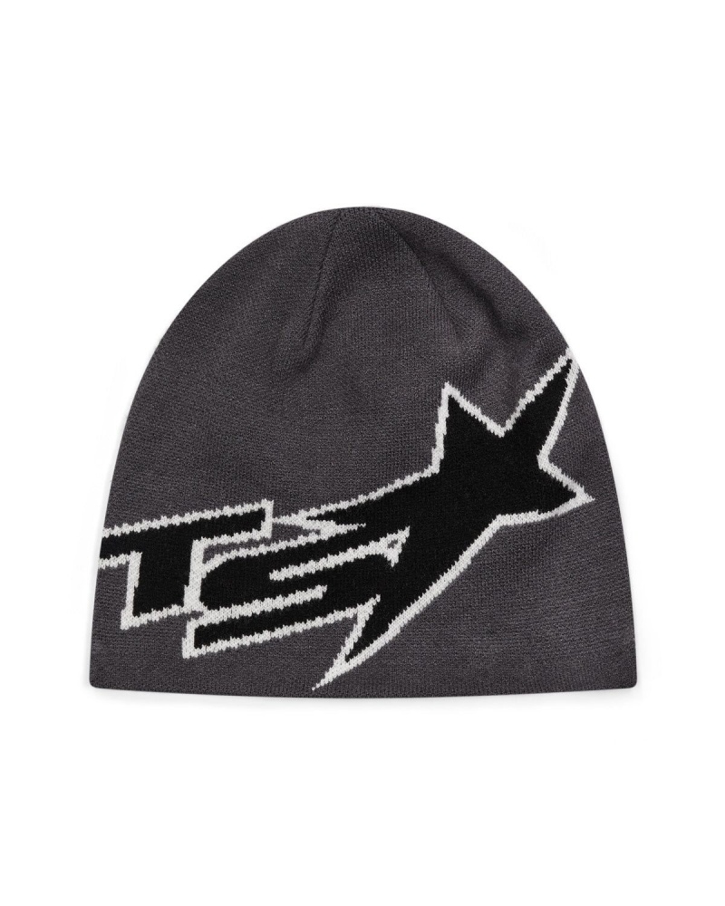 Trapstar TS Star Beanie Grey / Black | EVCSMZ-608