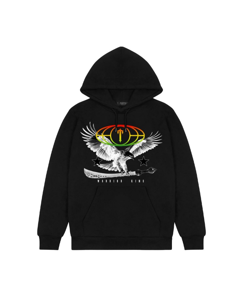 Trapstar Warrior Kings Hoodie Black | VCHFSG-250