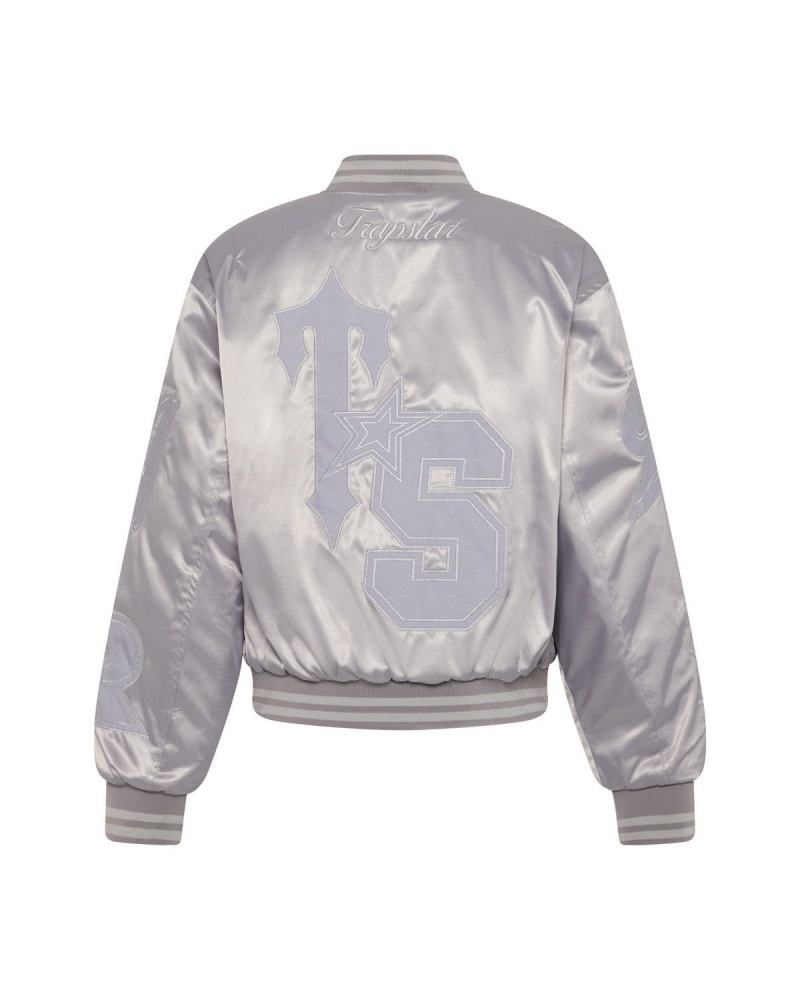 Trapstar Wildcard Stadium Jacket Silver | ALBEKH-958