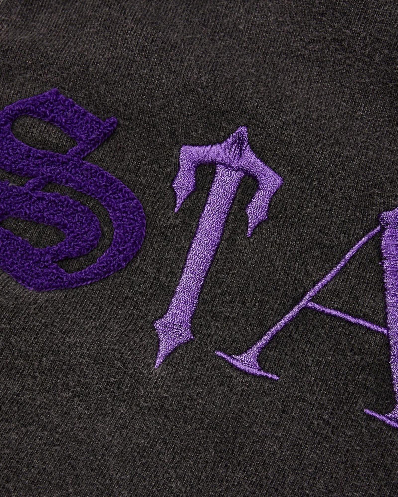 Trapstar Zip Script Hoodie Black / Purple | SEIVKA-309